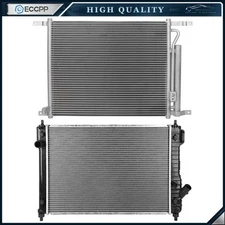 Aluminum Radiator & AC Condenser Cooling Kit For 2009-2011 Chevrolet Aveo