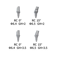 Straumann Compatible 0 / 15 RC Angled Abutment GH 2/3.5mm 6.4/6.5 with screw