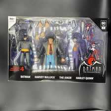 MCFARLANE DC DIRECT BATMAN ANIMATED SERIES 4 PACK BATMAN JOKER HARLEY HARVEY