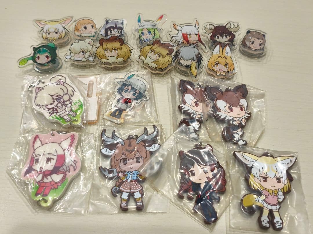 Kemono Friends Lot Unsealed &Amp; Sealed Goods Clips, Acrylics, Bag &Amp;