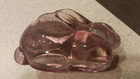 Vintage Light Pink Glass Rabbit Tea Light Holder — photo 6