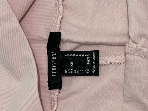 NWT Forever 21 High Rise Fit & Flare Trouser Pants Stretchy Size L Baby Pink - Picture 6 of 13