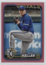2024 Topps Series 1 Mother's Day Hot Pink 16/50 Brad Keller #140 1i3j