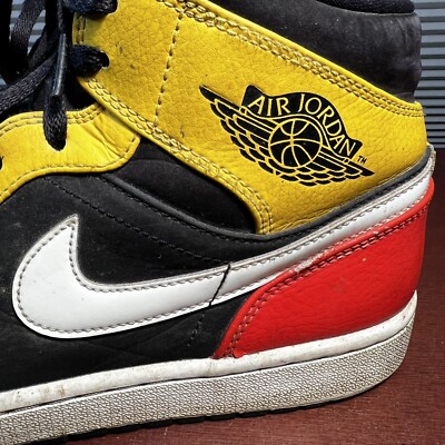 NIKE Air Jordan 1 MID イエロー&オレンジ Air Jordan 1 Mid Kids 