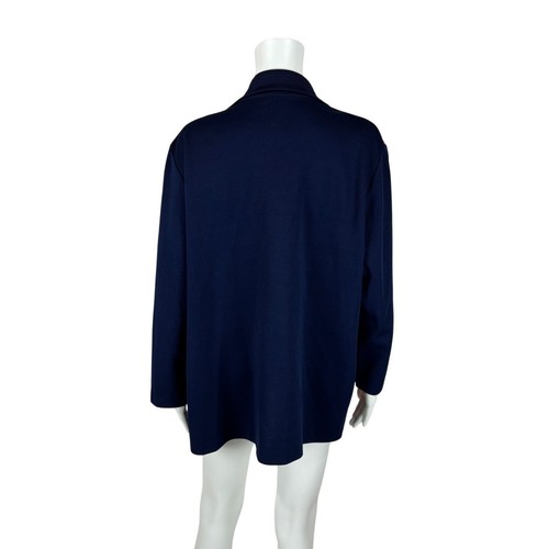 Vintage 70s Mod Blazer Women's XL Green Blue Squares Open Oversized Jacket Artsy - Bild 8 von 8