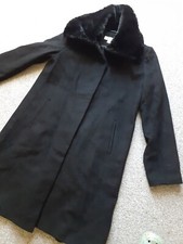 George Simonton Black 80% Outer Wool Coat . Size M. Free Uk Post