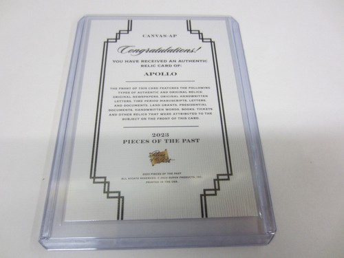 #96 2023 Pieces Of The Past APOLLO Canvas-AP Relic 7 Year Collection - Picture 3 of 3