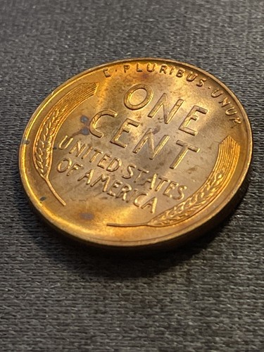 1945-P Lincoln Wheat Cent- Multi Color Toning BU GEM MINT STATE Coin Beauty CC51 - Picture 6 of 8