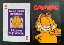 swap playing card    GARFIELD   KEEP YOUR ATTITIDE   I HAVE MY OWN