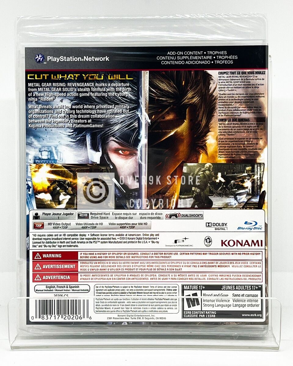 Metal Gear Rising: Revengeance - PS3 - Brand New, Factory Sealed