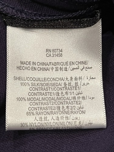 Vestido sin mangas de cóctel de seda Bcbg Maxazria con cremallera lateral púrpura/azul para mujer talla 2 - Imagen 10 de 11
