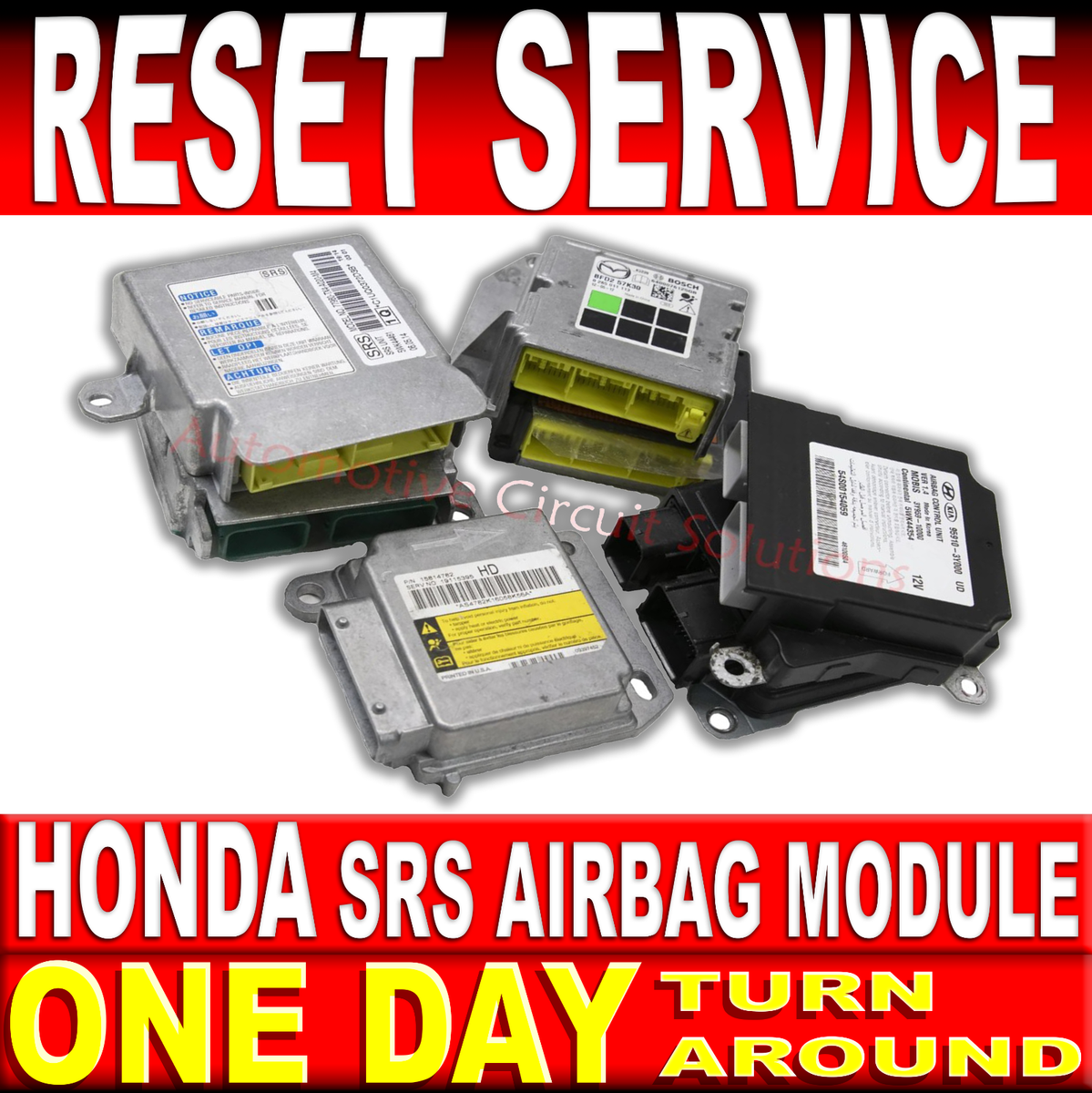 FOR ALL* HONDA SRS AIRBA CONTROL MODULE RESET SERVICE | eBay