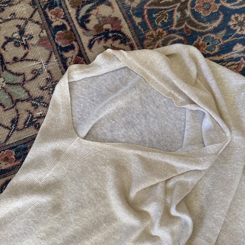 Lilly Pulitzer Cream With Sparkle Linen Poncho Shawl One Size - Picture 4 of 5