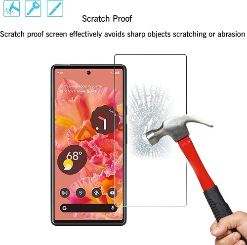 Film de protection d'écran en verre trempé premium pour Google Pixel 6 6A 6 Pro - Photo 9 sur 13