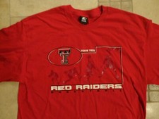 Vtg Red Texas Tech STARTER Basketball NCAA Cotton Tshirt Adult L New w/o Tags