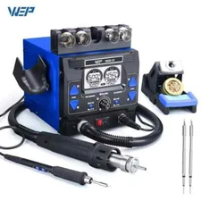 WEP 992D-III Precision Soldering Station 2-in-1 Hot Air Heat Gun Solder Iron 210