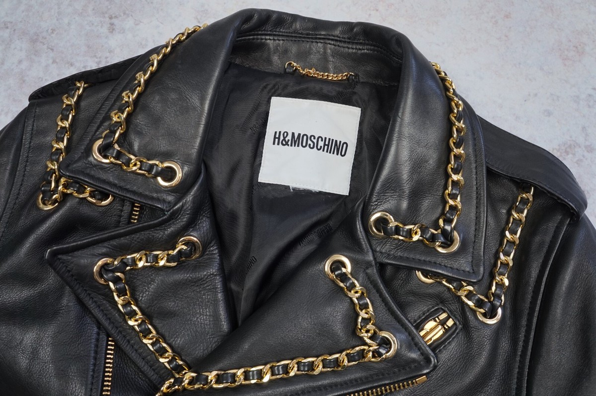 MOSCHINO - h&amp;moschino ライダースジャケット Moschino H&M leather jacket H&MOSCHINO biker jacket leather