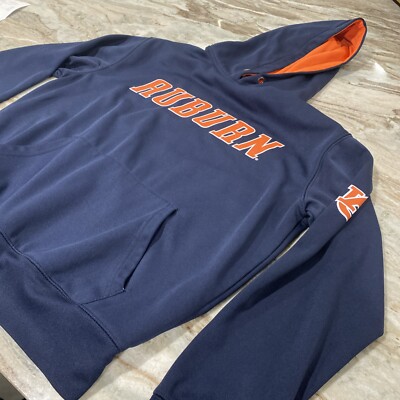 Auburn AU Hoodie Sweatshirt NCAA University Navy Blue Sz L Stadium Athletics