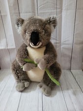 FAO Schwarz Koala Bear Eating Bamboo Stuffed Animal For Toys R US 25" Jumbo