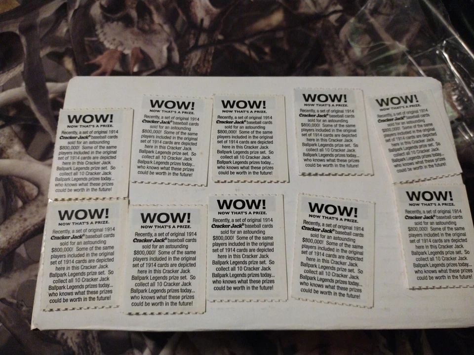 Mini cartas Cracker Jack Ballpark Legends Series 2005 1 y 2 juegos edición de comida rara Foto 2 de 4