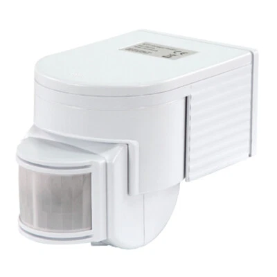 MCSHINE Bewegungsmelder 10 -1200Watt weiß max.12m 180° Innen IP40 IR LED 5sec-9min