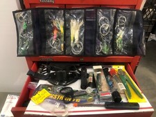 14-TROLLING FEATHERS BELT CARRIERS RAPALA BRAID JIG TOOLS GREAT LOT