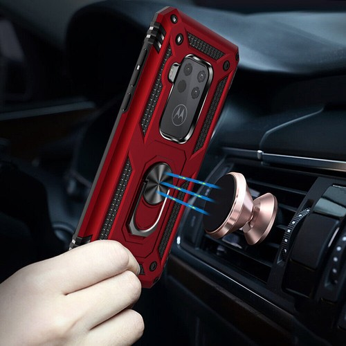 For Motorola Moto One 5G Ace/Hyper Case Shockproof Armor Ring Stand Rugged Cover - Photo 3 sur 17