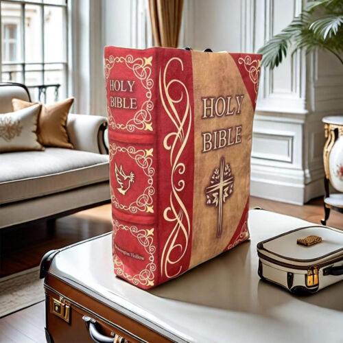 Holy Bible Pillow Book Plush Toy| Opens to Reveal Bible Verses Soft Plushies - Picture 5 of 9
