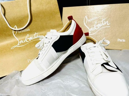 Christian Louboutin SNEAKERS Piatta Scarpe Bianche da Uomo EU 42.5 con  scatola del Giappone | eBay