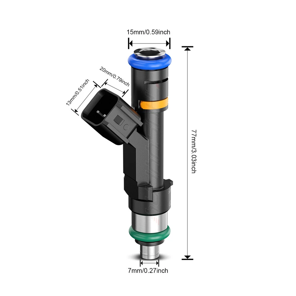 4x Fuel Injector For 2013 2014 2015 2016 2017 2018 2019 2020 Lincoln MKZ 2.0L I4 — 第 3/4 张图片
