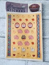 Vintage Hallmark Easter Egg Decorating Stickers 1983 - New Sealed Package