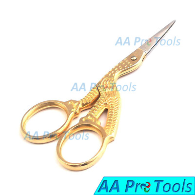 Gold Stork Eyebrow Hair Eyelash Remover Trimmer Eyebrow Scissors