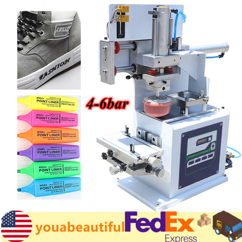 110V Pneumatic Pad Printing Stamping Embossing for Ceramics Cardboard Leather