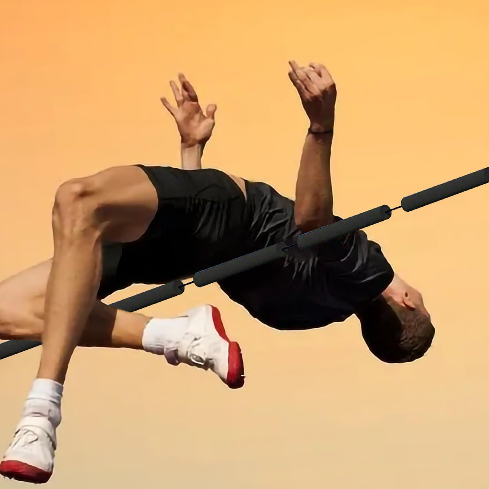 High Jump Bungee Cord Crossbar Training Equipment Elastic Bungee Crossbar Foa...