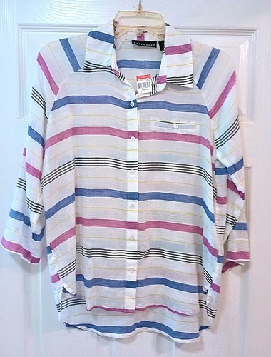 Vintage Kmart Blouse Top Shirt Juniors Small / Adjustable Attention Brand - Picture 4 of 4