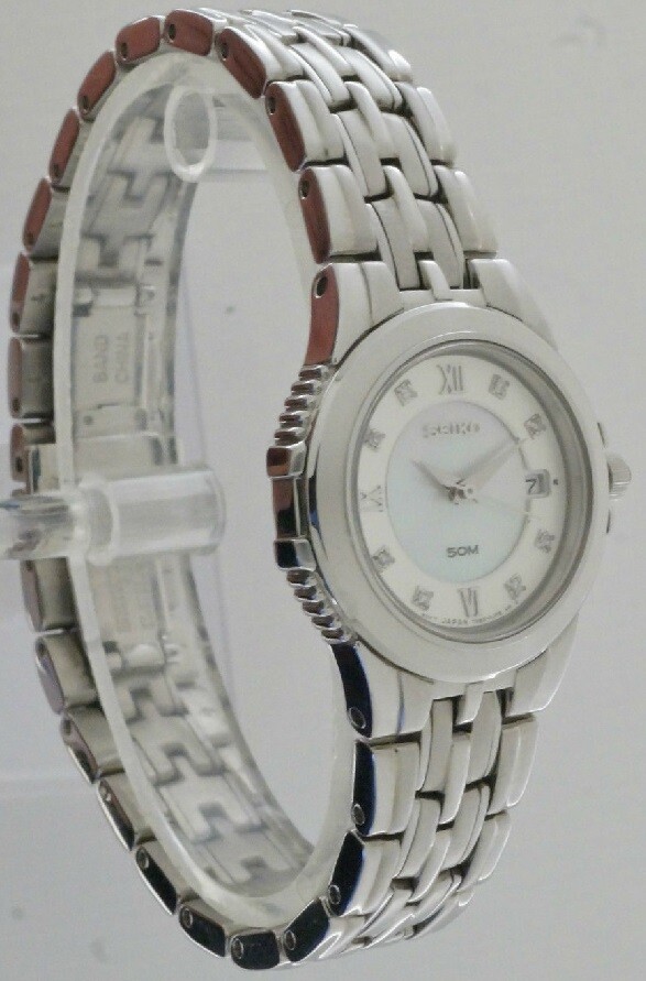 Seiko SXDA53 Women's Le Grand Sport MOP Dial Date Silver Stainless