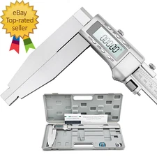 12 Inch Digital Caliper Long Jaw Caliper with 6" Jaw Depth Calipers Measuring To
