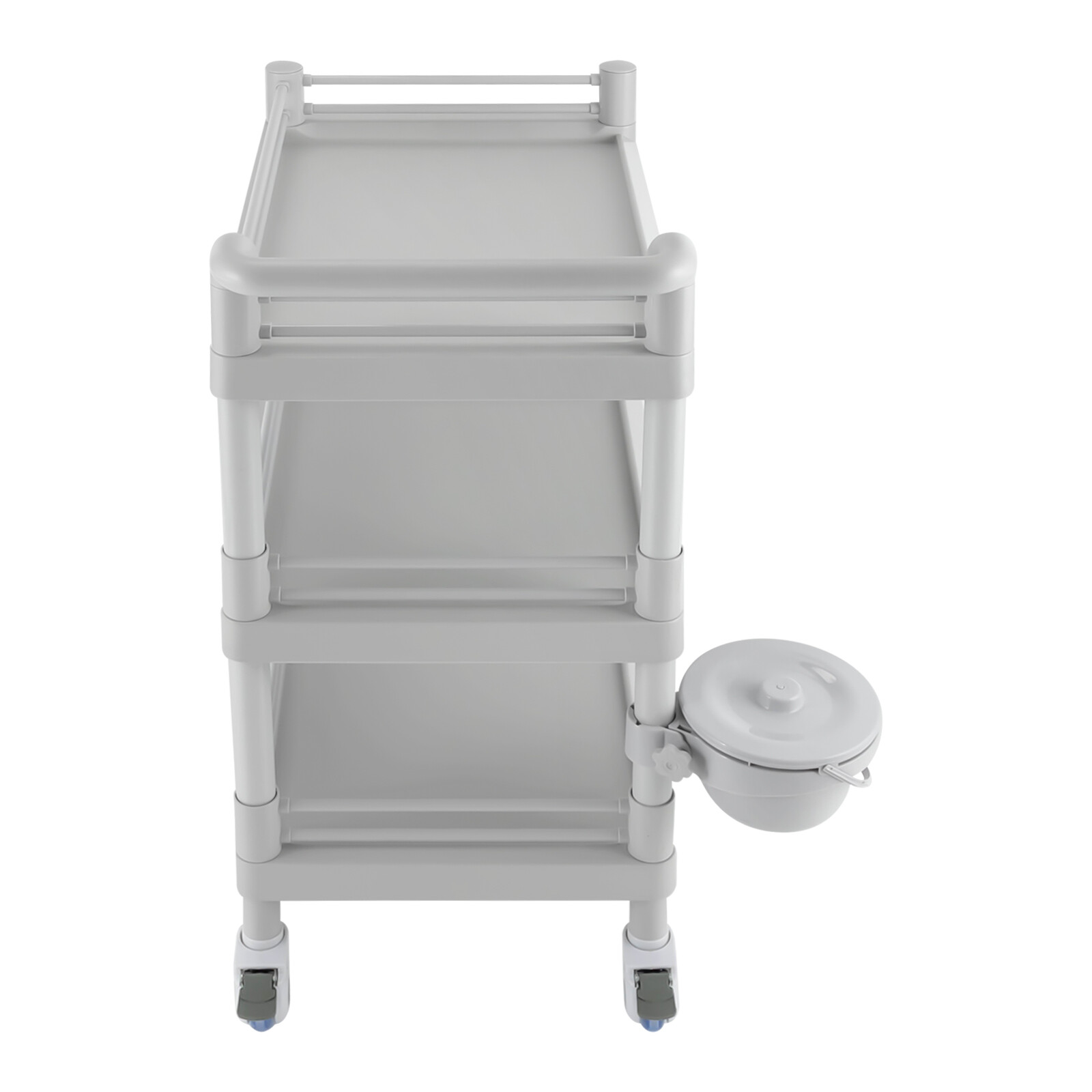 3-tier Beauty Salon Cart Beauty Instrument Cart Rolling Tool Cart with 4 Wheels