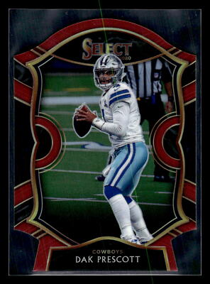 2020 Panini Select #9 Dak Prescott  Red Prizm Die Cut Dallas Cowboys Mint+