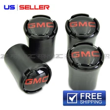 VALVE STEM CAPS WHEEL TIRE BLACK FOR GMC - US SELLER VT08