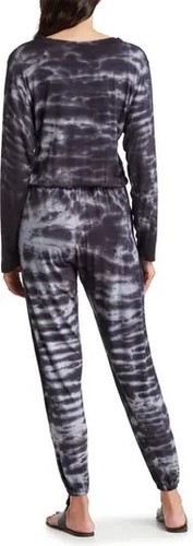 Go Couture Tie Dye Jumpsuit Charcoal Electric Bolt M ($C) - Picture 2 of 3