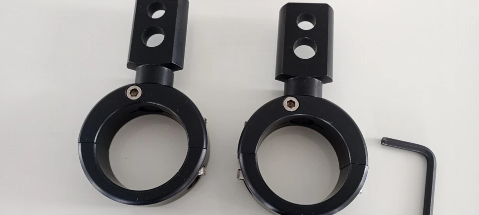 PIAA Kit support fixation feux additionnels moto fixation sur crash bar Ø38-45mm - Photo 3/4