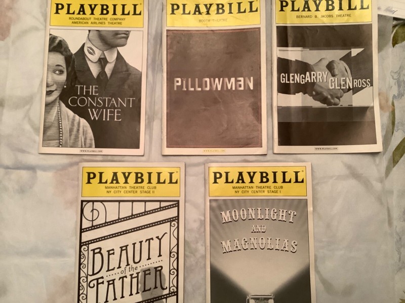 Lot of 5 Broadway Playbills from 2005. Constant Wife, Pillowman, etc.