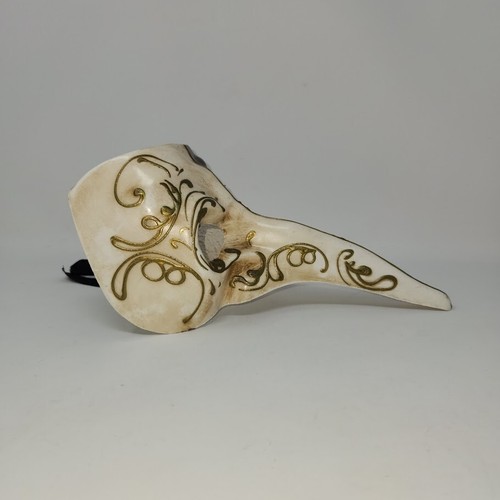 Máscara de mascarada Venezia pintada a mano Plague Doctor Italia Mardi Gras - Imagen 3 de 4