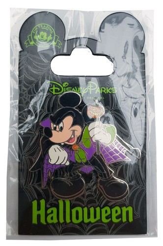 Disneyland Paris Mickey Mouse Dracula Pin Vampire Halloween Disney Parks Badge - Picture 6 of 6