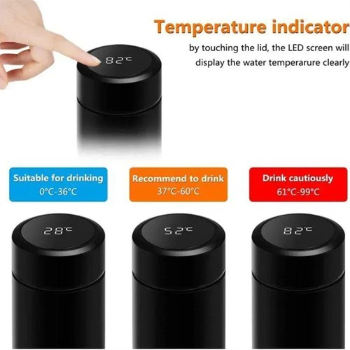 Intelligent Temperature Display Thermal Mug 304 Stainless Steel Thermos Bottle L - Picture 3 of 36