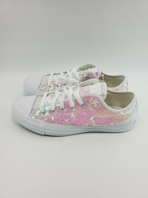 sequin white converse