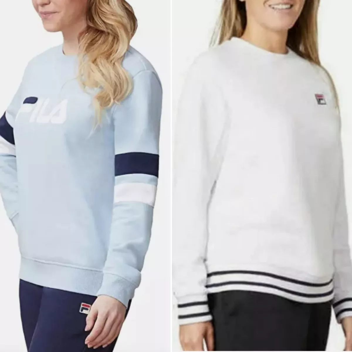 Fila Ladies' French Terry Crewneck Sweatshirt White Size XXL