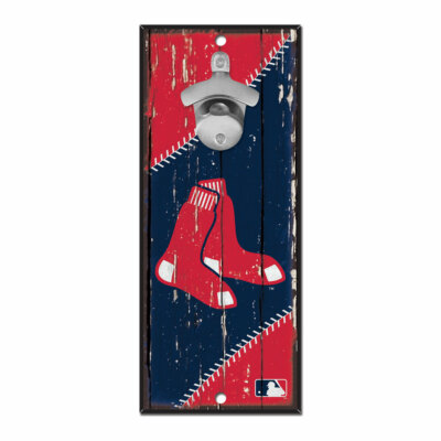 MLB Boston Red Sox Baseball Bottle Opener Wood Sign Holzschild Holz Wandschmuck
