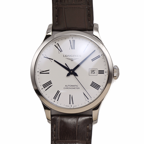 LONGINES Record Automatic L2.821.4.11.2 Automatic Chronometer SS/Leather Men's - Picture 5 of 9